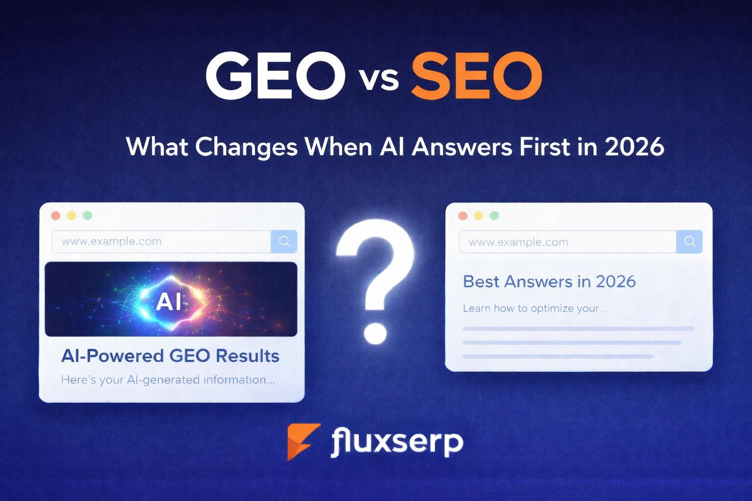 GEO vs SEO: What Changes When AI Answers First in 2026