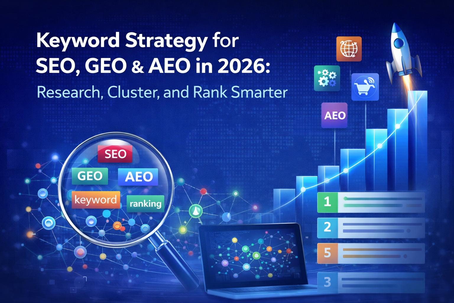 Estrategia de Palabras Clave para SEO, GEO y AEO en 2026: Investiga, Clusteriza y Rankea con Más Inteligencia