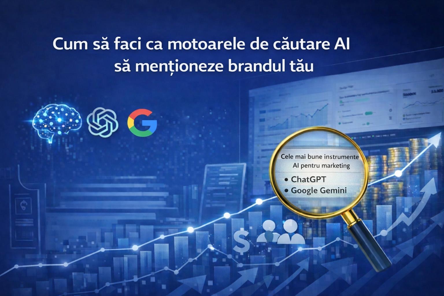 Cum să faci ca motoarele de căutare AI să menționeze brandul tău (Strategie bazată pe date)